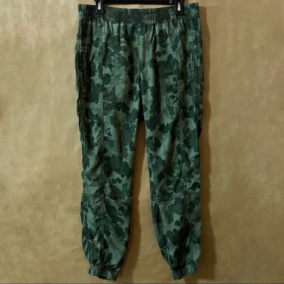 Anthropologie | Leda Camo Utility Tencel Lyocell Joggers Pull On Pants Size S - Picture 1 of 14